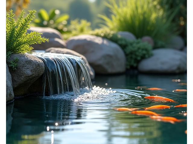 穏やかな水景施設